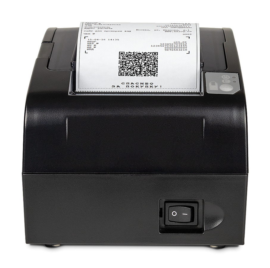 АТОЛ FPrint-22ПТК черный без ФН USB RS-232 Ethernet. 5.0 артикул 50319 