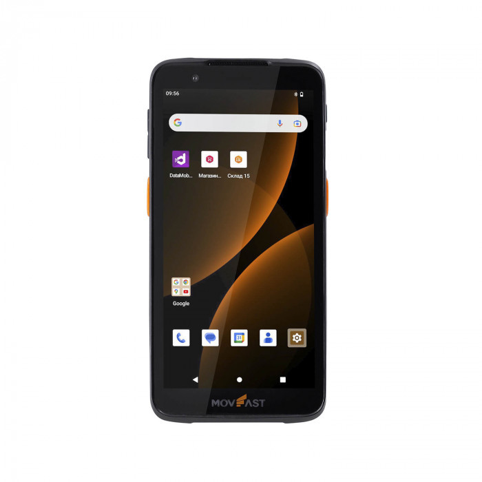 Комплект ТСД S55 Android 13, 4GB/64GB (крейдл без передачи, пист. рукоятка, чехол, стекло, ремешок) артикул 1005                  