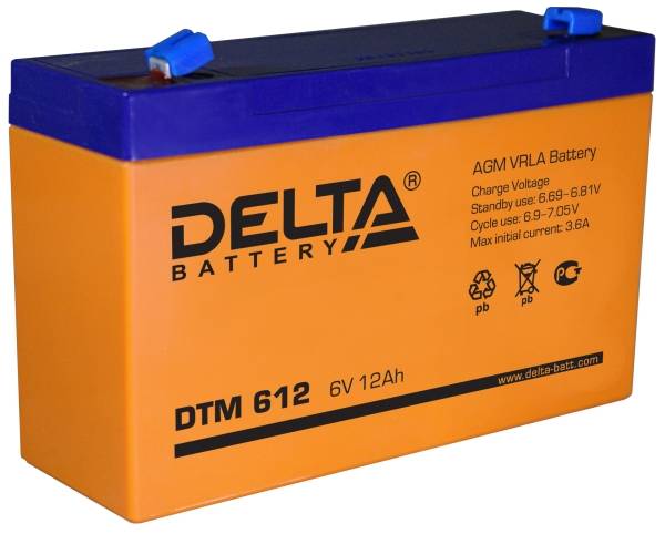 Аккумулятор DTM 612 DELTA артикул 0021-2100 