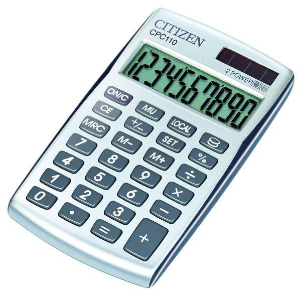 10-разрядный карманный калькулятор CITIZEN CPC-110 артикул 00175                  