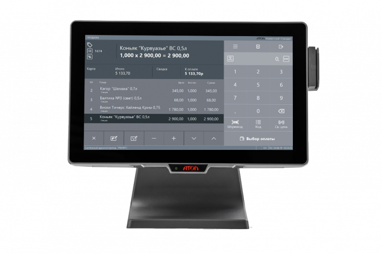 Сенсорный моноблок АТОЛ JAZZ 16 SSD 4 GB DDR3L без MSR без ОС артикул 56258 15.6