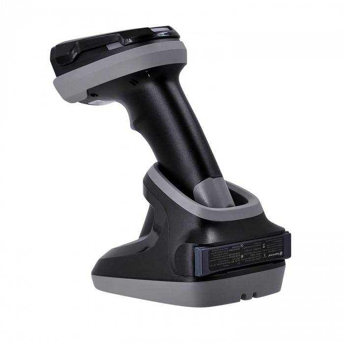 Беспроводной сканер штрих-кода MERTECH CL-2410 BLE Dongle P2D USB black + зарядно-коммуникационная подставка (Cradle) артикул 4886 