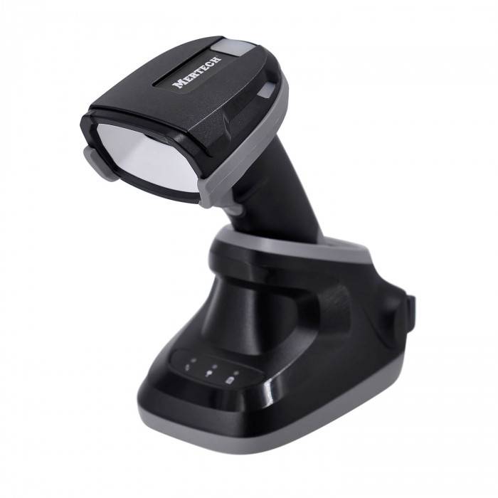 Беспроводной сканер штрих-кода MERTECH CL-2410 BLE Dongle P2D USB black + зарядно-коммуникационная подставка (Cradle) артикул 4886 