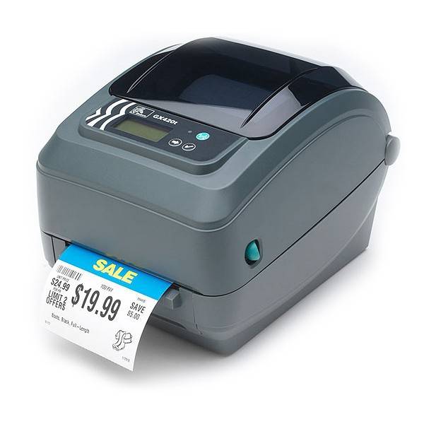 Принтер этикеток Zebra GX420t артикул 01173 GX42-100320-000 (RS232, USB, LPT) 